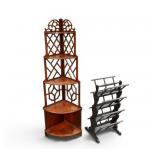 Tall Corner Shelf + Magazine Rack