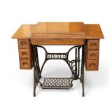 Singer Treadle Sewing Machine in Cabinet