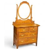 Oak Dresser with Mirror and Knapp Joints