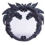 Gothic-Style Resin Dragon Framed Wall Mirror