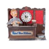 Vintage 1950s Pabst Blue Ribbon Advertising Clock