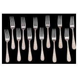 Stieff Rose Sterling Dinner Forks 12pc.
