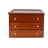 Antique Three Drawer Table Top Cabinet