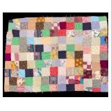 Hand Made Vintage Child Size Patchwork Quilt