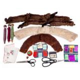 Vintage Fur Stole, Fur Collars, and Sewing