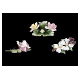 Capodimonte and Sadek Figural Porcelain Flowers