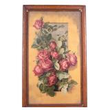 Antique Paul de Longpre Framed Rose Print