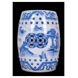 Chinese Blue and White Porcelain Stool