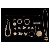 Crown Trifari and Gold Toned Jewelry