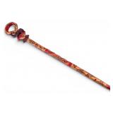Painted and Carved Figural Walking Cane