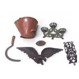 Aluminum Eagle, Art Deco Iron Candelabra & More