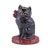 Cast Iron Black Cat Painted Doorstop