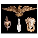 Cast Iron & Brass Door Knockers & Aluminum Eagle