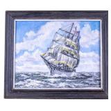 L. Natali 1979 Oil on Canvas Seascape