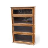 20th C Oak Veneer Front Barrister Bookcase