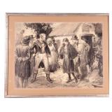 Henry Weston Taylor Charcoal & Watercolor, Signed