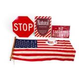 Vintage Advertising, Sign Group, American Flag