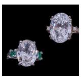 Sterling Silver and Cubic Zirconia Rings