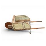Antique Wood Wheel Barrow
