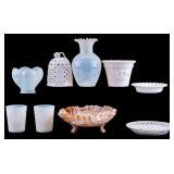 Imperial Slag Glass Dish, Opalescent Glass