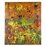 Oversize Abstract Expressionist Oil on Canvas