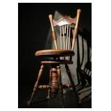 Vintage Mahogany Swivel Piano Stool