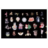 Vintage Holiday and Animal Pins