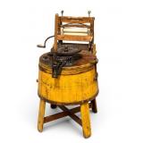 Antique Hand-Crank Barrel Washing Machine