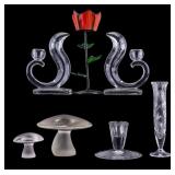 Decorative Glass Candle Holders, Paperweights