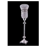 Large Crystal Beaded Pillar Candle Holder