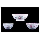 Famille Rose Porcelain Bowls (3)