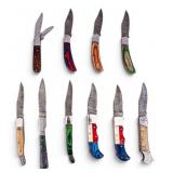 Damascus Steel Pocket Knives (10pc)