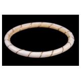 14k Gold and "Bone" Bangle