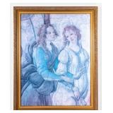 Monumental Framed Renaissance Style Poster