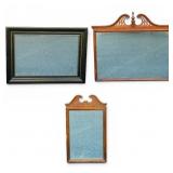3 Framed Wall Mirrors