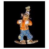 Swarovski Crystal "Goofy" Pin