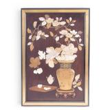 Japanese Shibayama Style Framed Panel