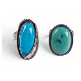 Turquoise and Sterling Rings