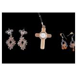 Victorian Earrings, Cross Watch