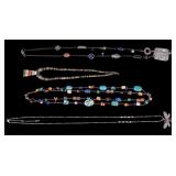 Four Necklaces Including Turquoise