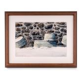 Winter Watercolor by Richard Bollinger (Am 20th C)