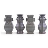 Chinese Guan Kiln Style Celadon Vases (4)