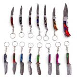 Damascus Steel Keychain, Pocket Knives (15)