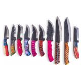 Handmade Knives w/ Resin Handles (10)
