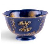 Blue and Gilt Chinese Teacup