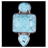 Sterling Silver and Howlite Pendant