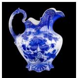 Bourne and Leigh Semi Porcelain Flow Blue Pitcher