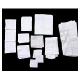 Vintage Embroidered & Reticulated White Fine Linen