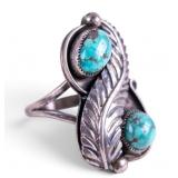 Vintage Silver Turquoise Ring
