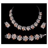 Coro Wood Acorn Jewelry Set
